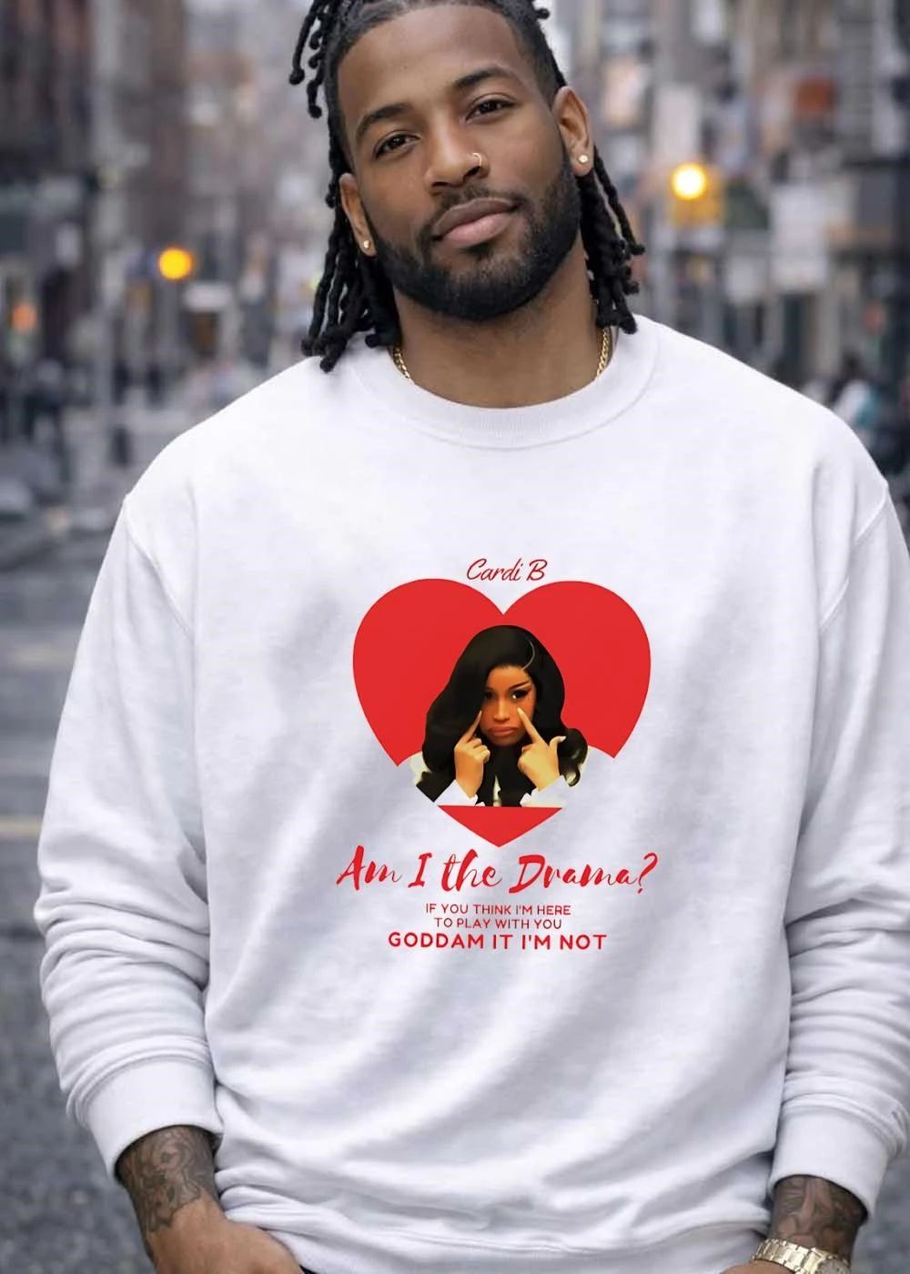 Cardi B Am I The Drama Heart Meme shirt