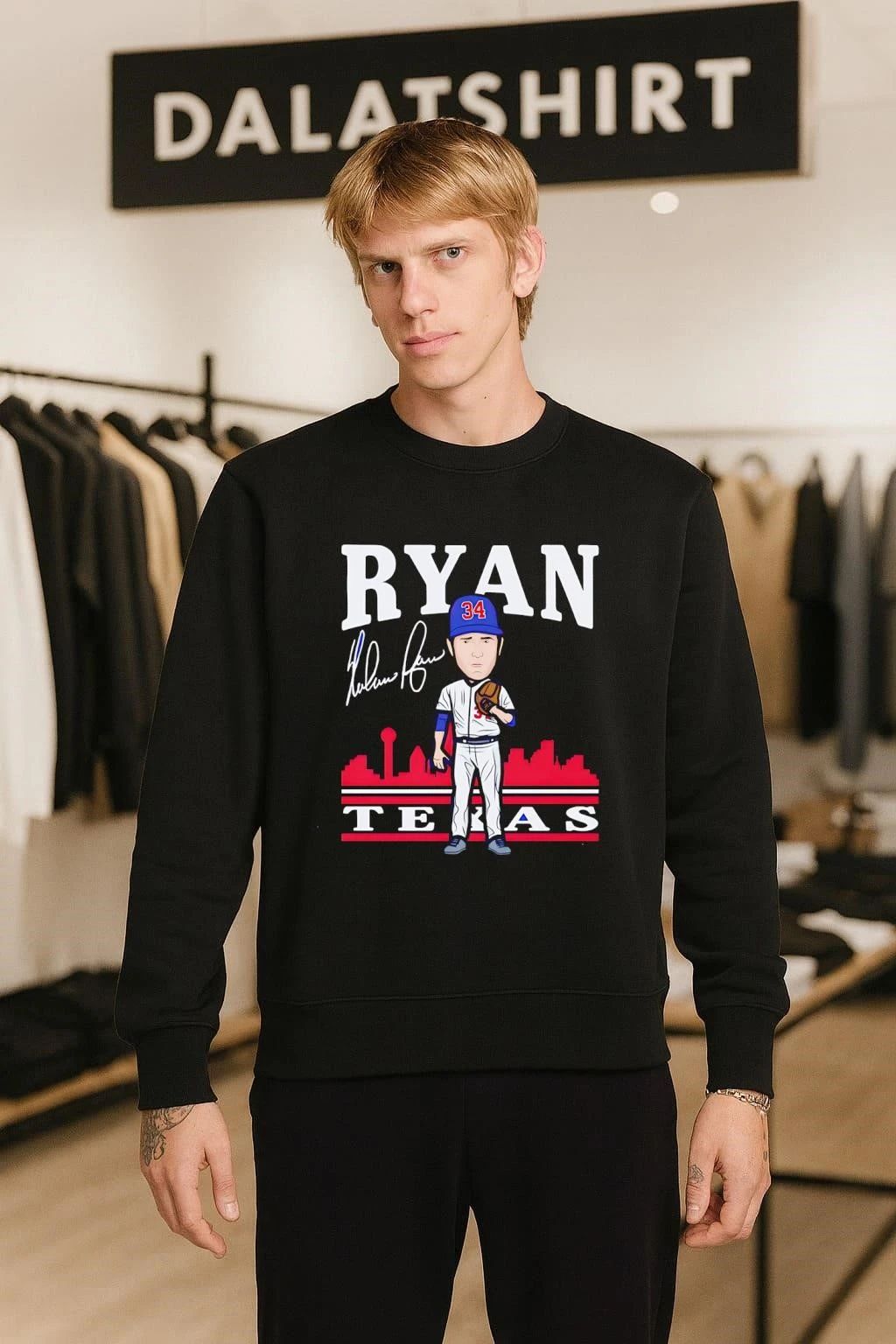 Nolan Ryan Texas Toon cartoon signature shirt