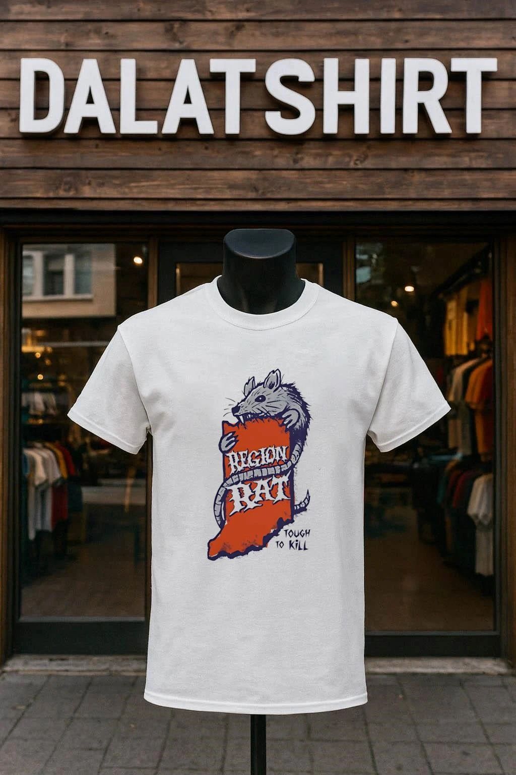 Region Rat Indiana State Map Tough To Kill shirt