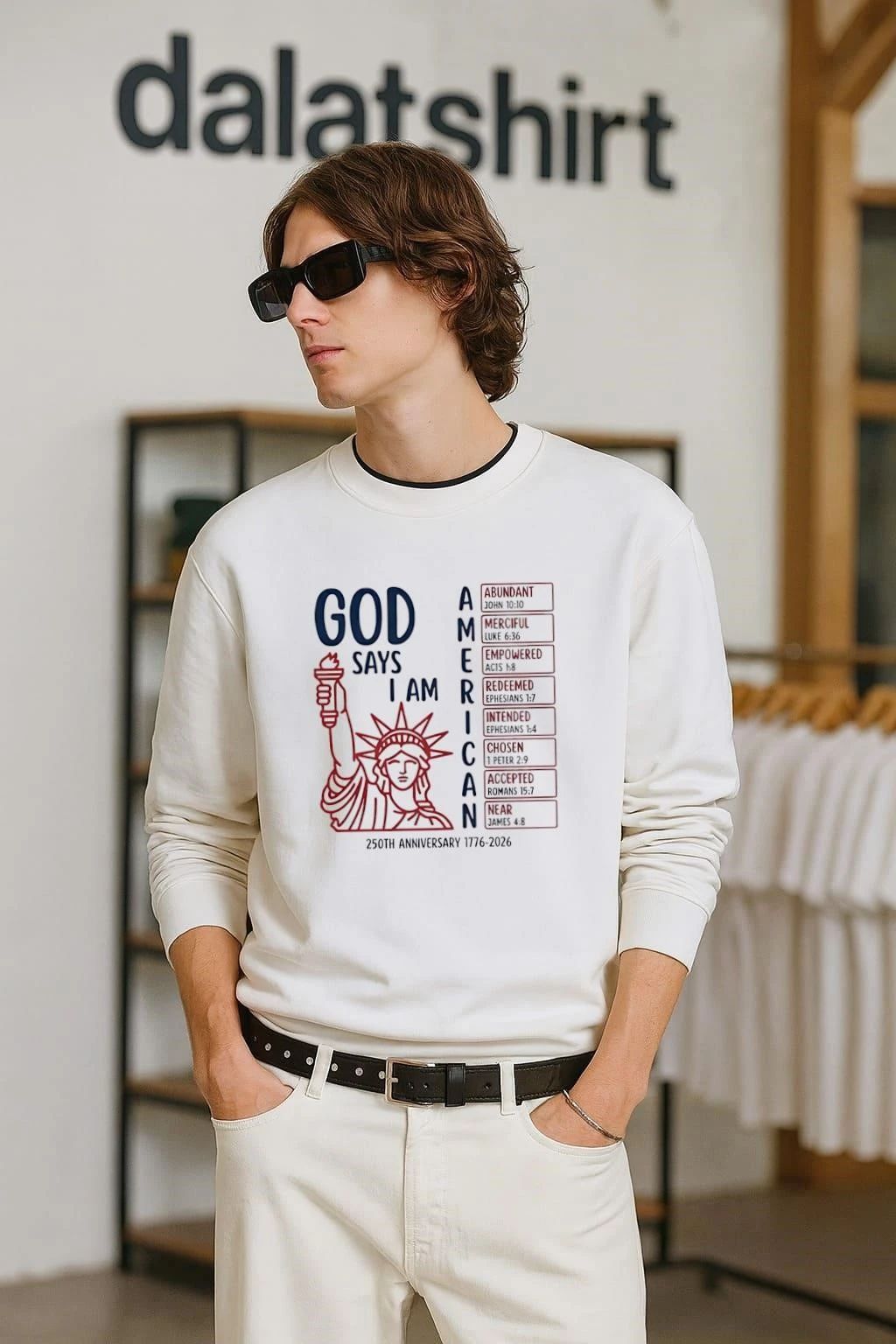 God Says I Am American Christian 250th Anniversary Bible shirt