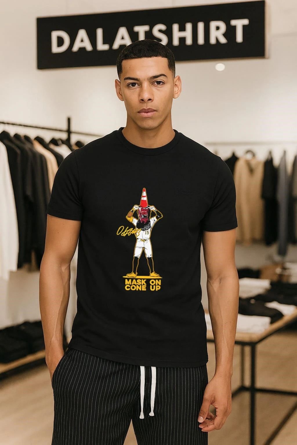 Pittsburgh Pirates Oneil Cruz Mask On Cone Up signature shirt