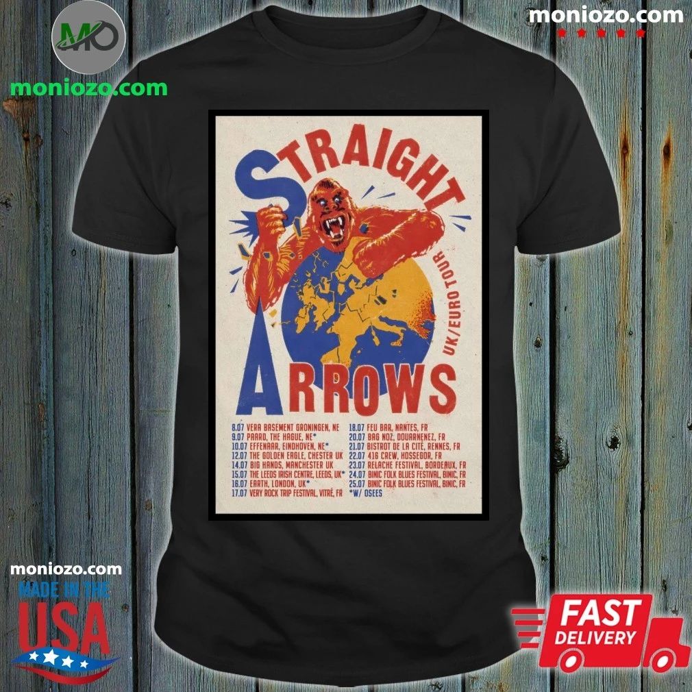 STRAIGHT ARROWS EURO UK TOUR 2026 Poster Shirt