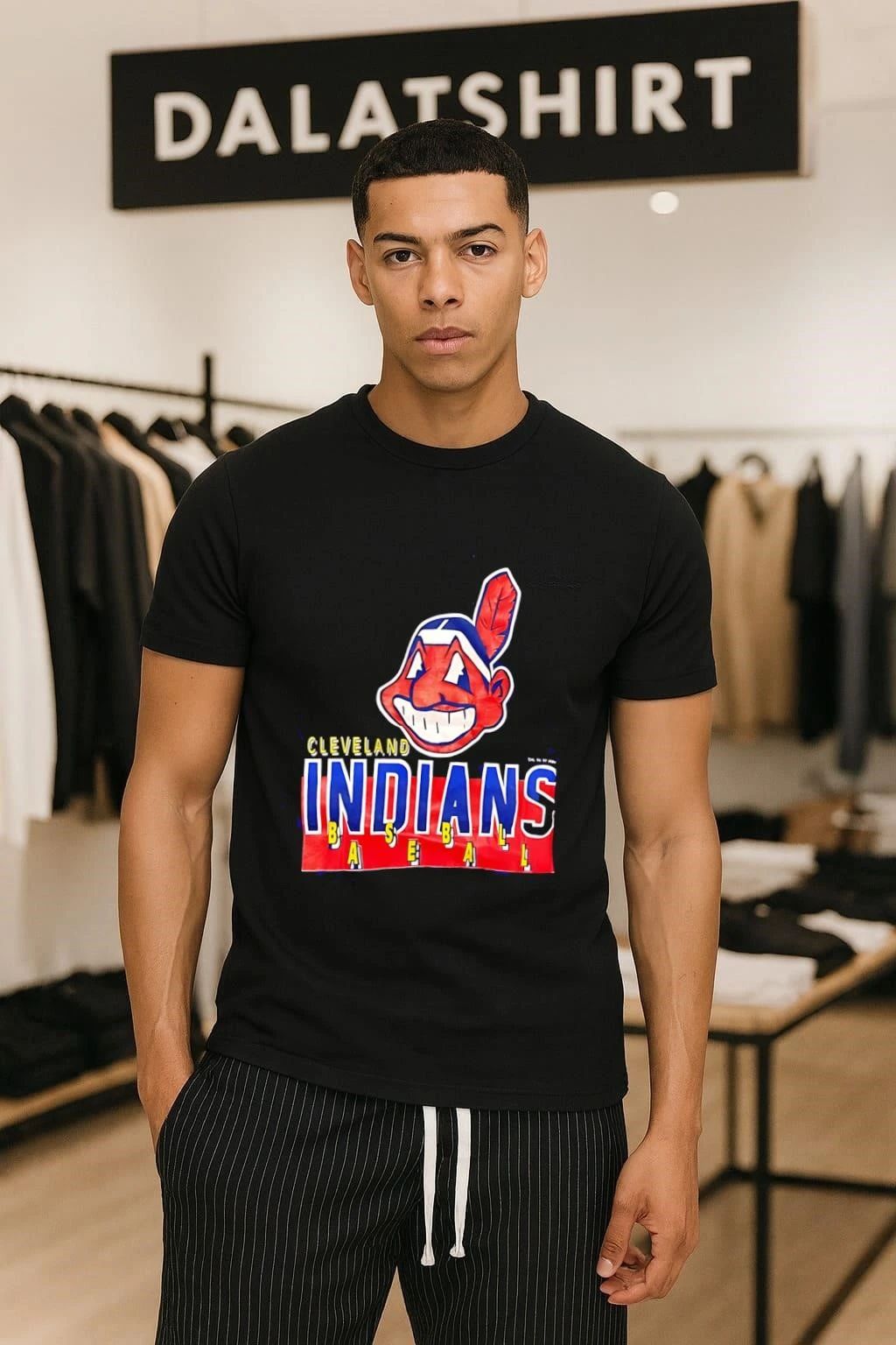 Cleveland Indians Baseball Chief Wahoo Vintage Logo Sportswear shirt