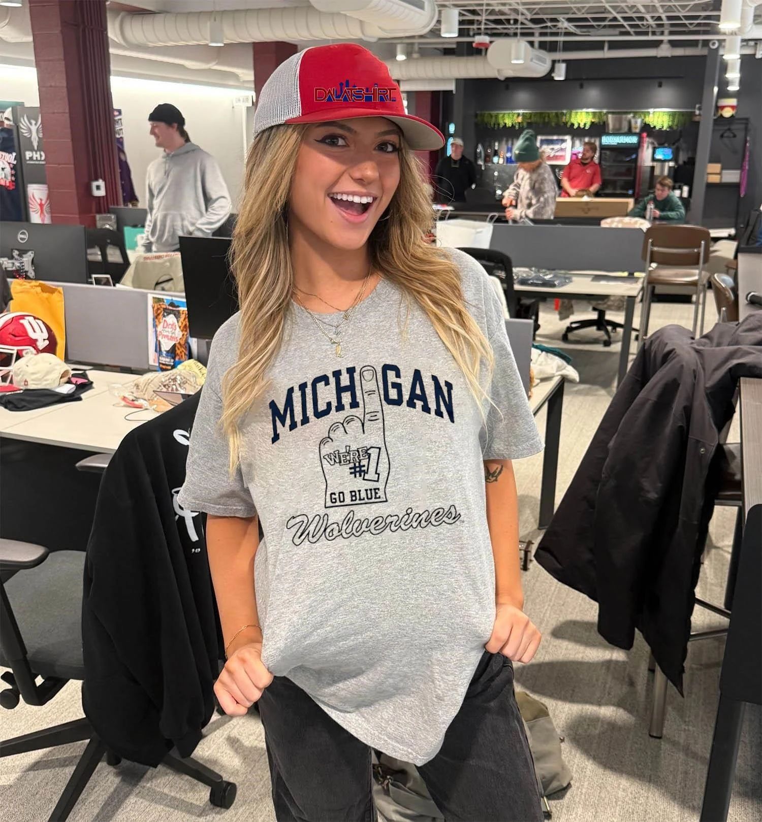 Michigan Wolverines Number One hand shirt