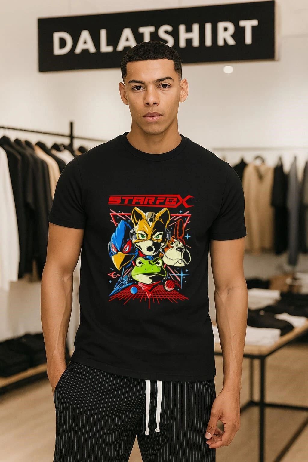 Star Fox Team Fox Falco Peppy Slippy Retro Space shirt