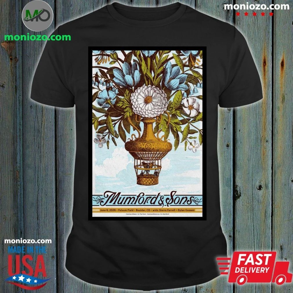 Original Mumford & Sons to Headline Folsom Field on June 6 2026 Poster Shirt