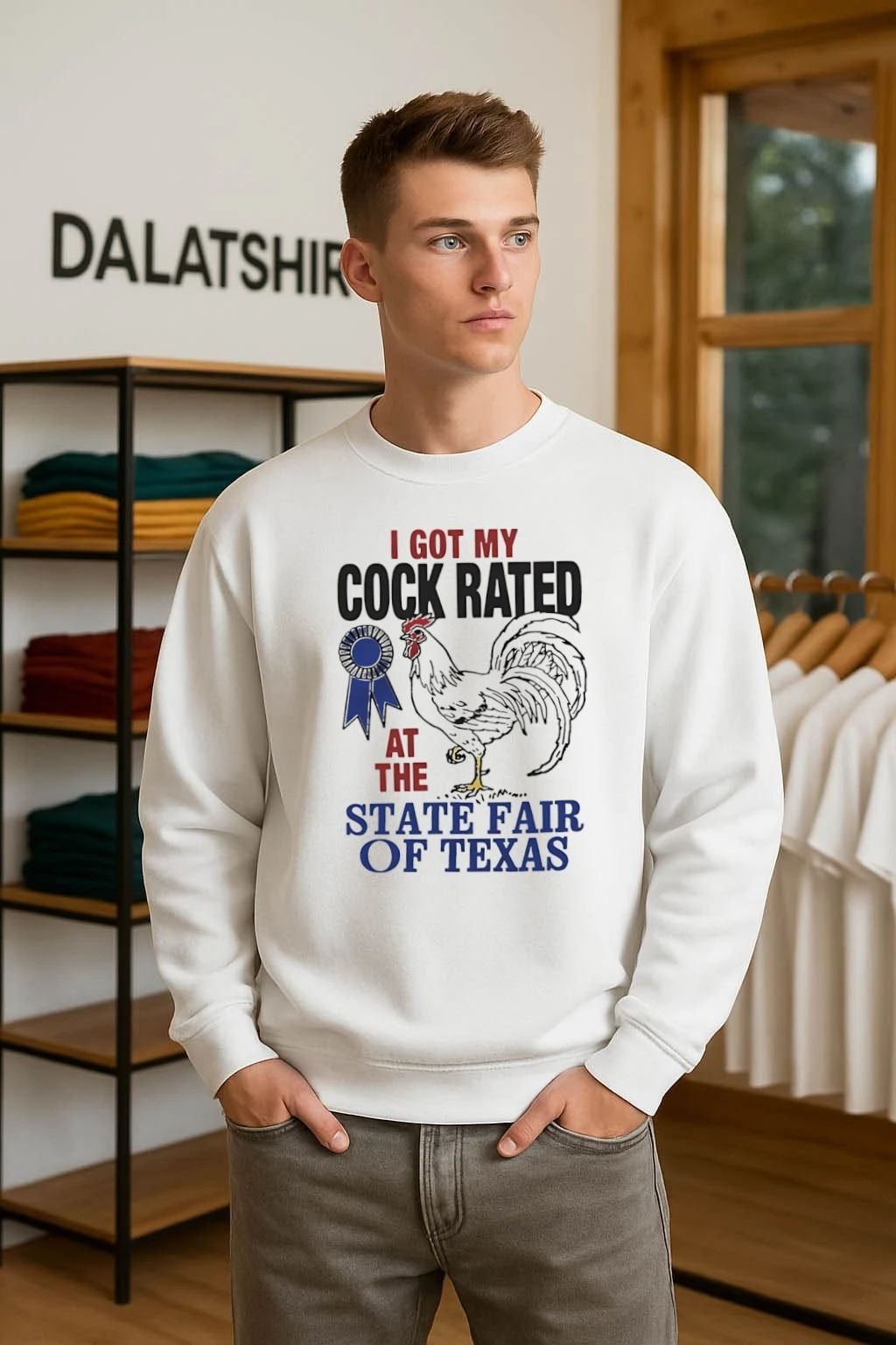 I Got My Cock Rated At The State Fair Of Texas Rooster Blue Ribbon shirt