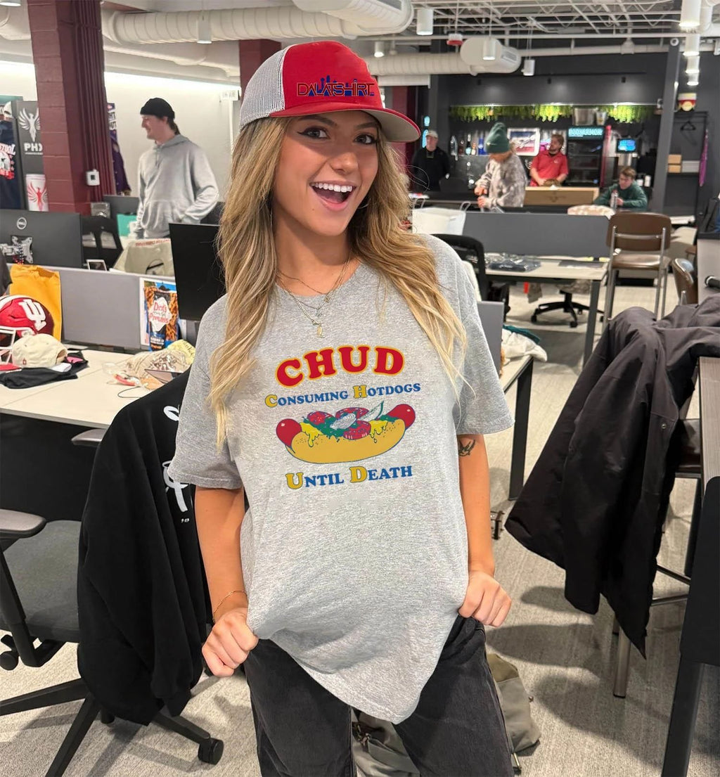 Chud Consuming Hotdogs Until Death shirt