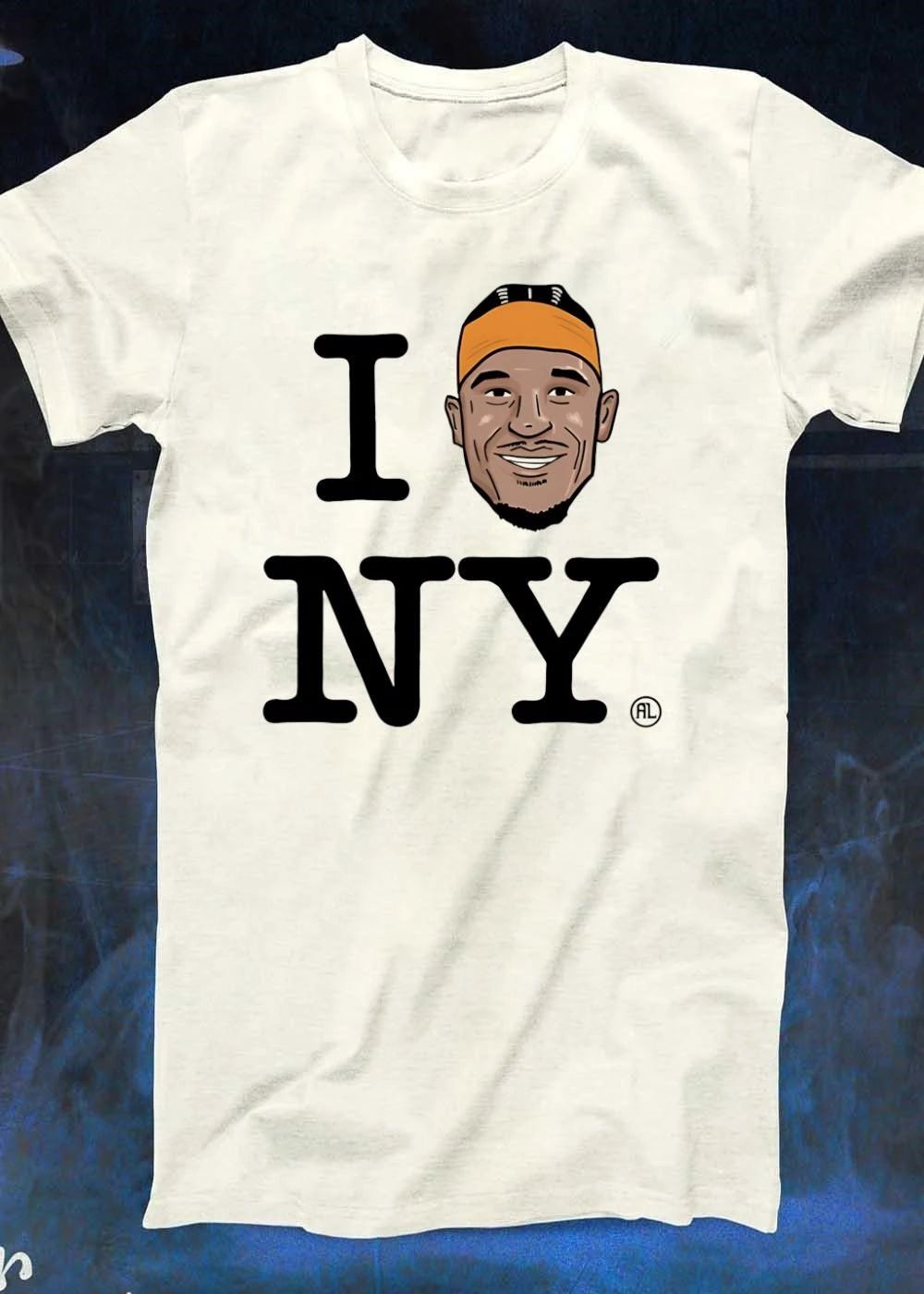 I Man Caricature Orange Headband NY T-Shirt