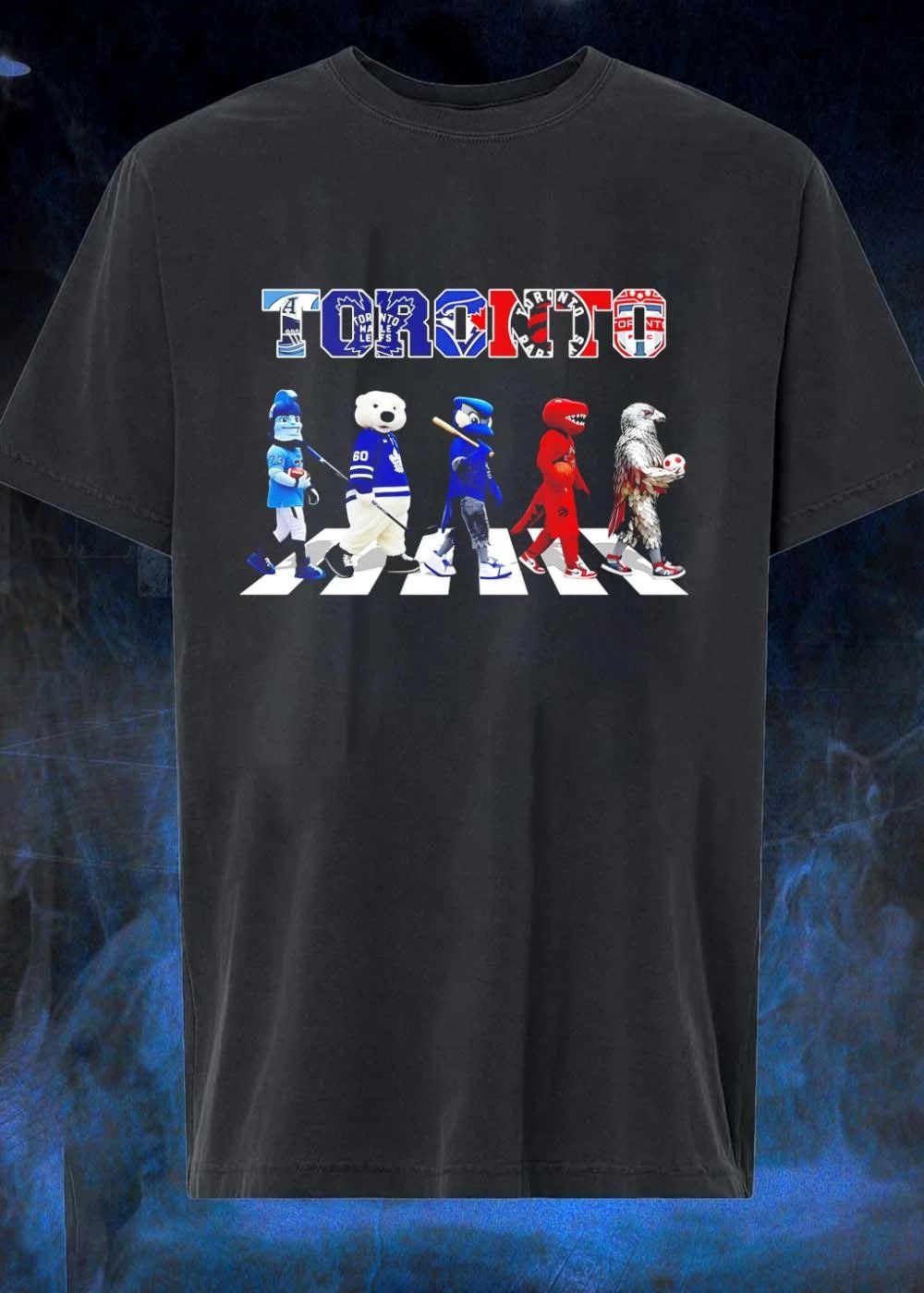 Toronto Pro Sports Teams Logos Mascots Abbey Road T-Shirt