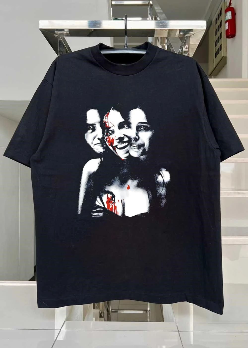 Bloody Three Faces Horror T-Shirt