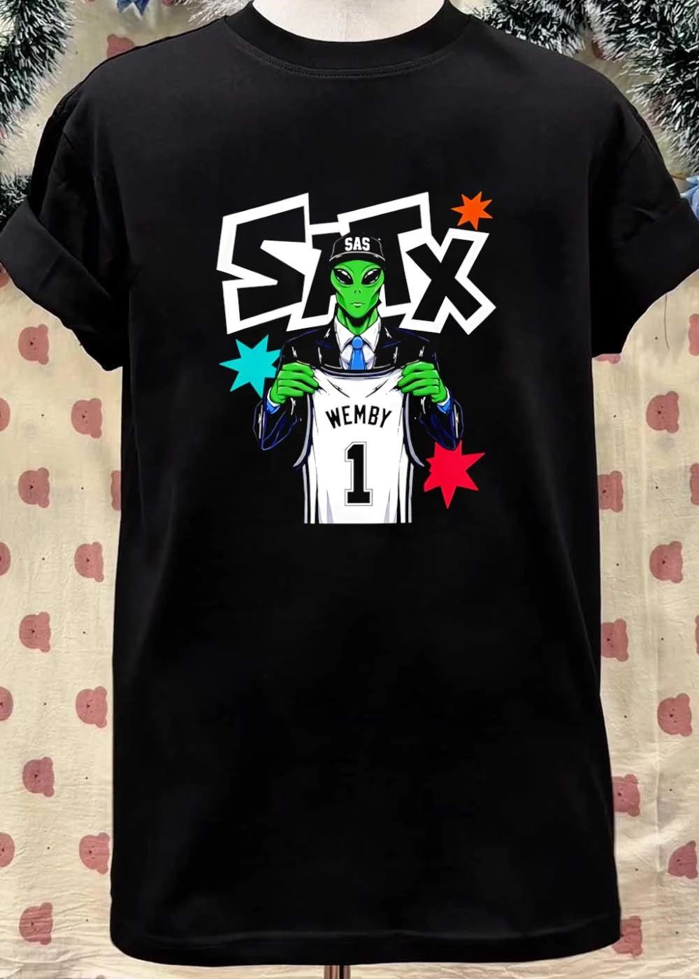 SATX SAS Wemby 1 Alien Suit Holding Jersey shirt