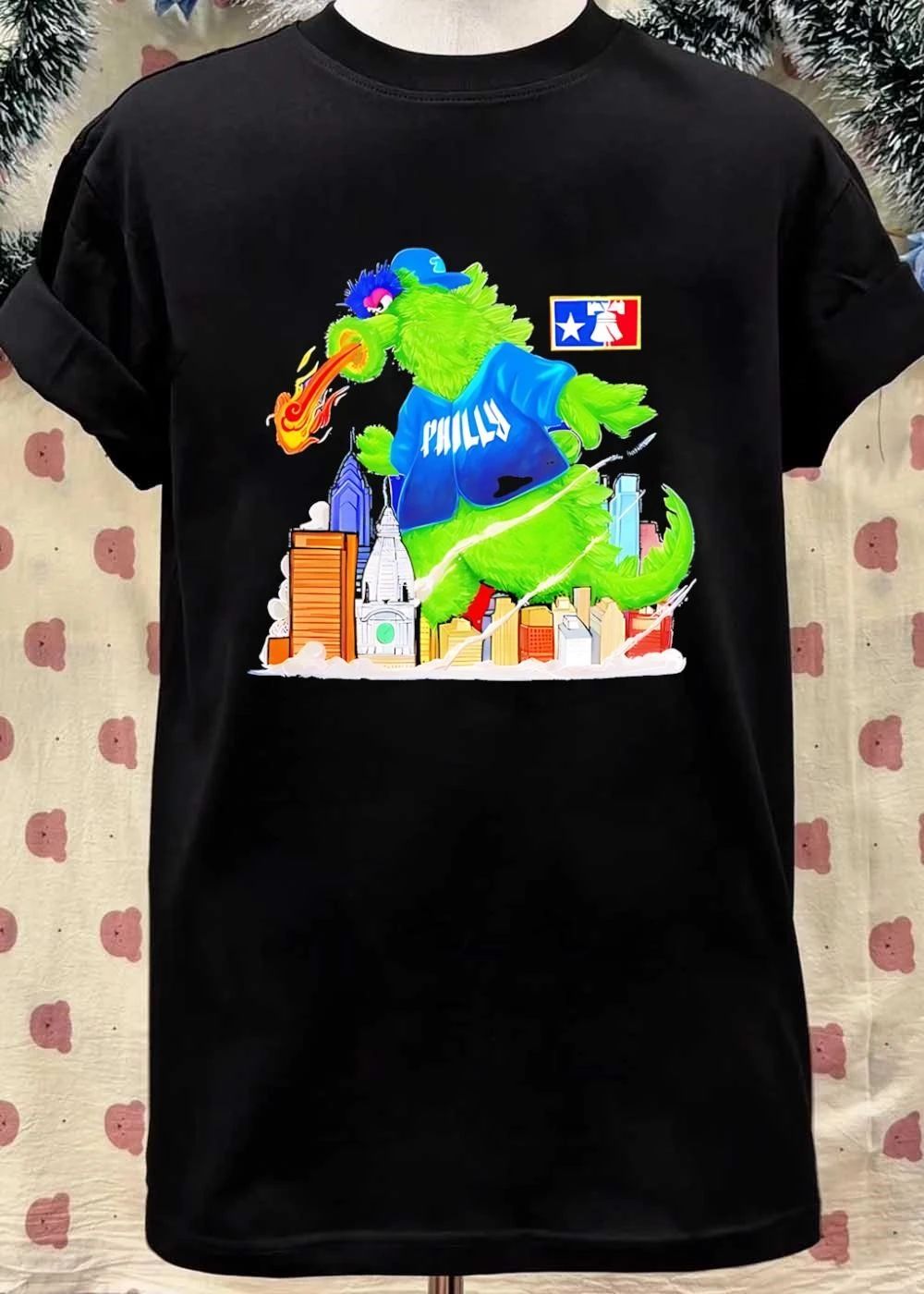 Philadelphia Phillies Phanatic mascot X Godzilla shirt