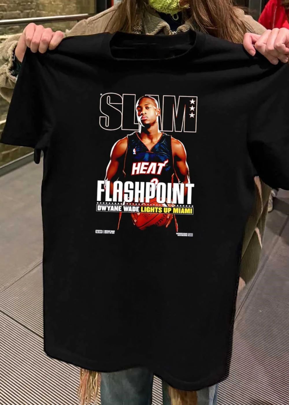 Slam Magazine Cover Dwyane Wade Flashpoint Lights Up Miami shirt