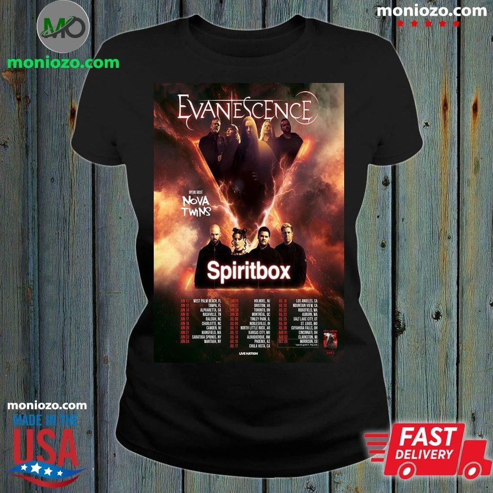 Original Evanescence Tour 2026 Poster Shirt