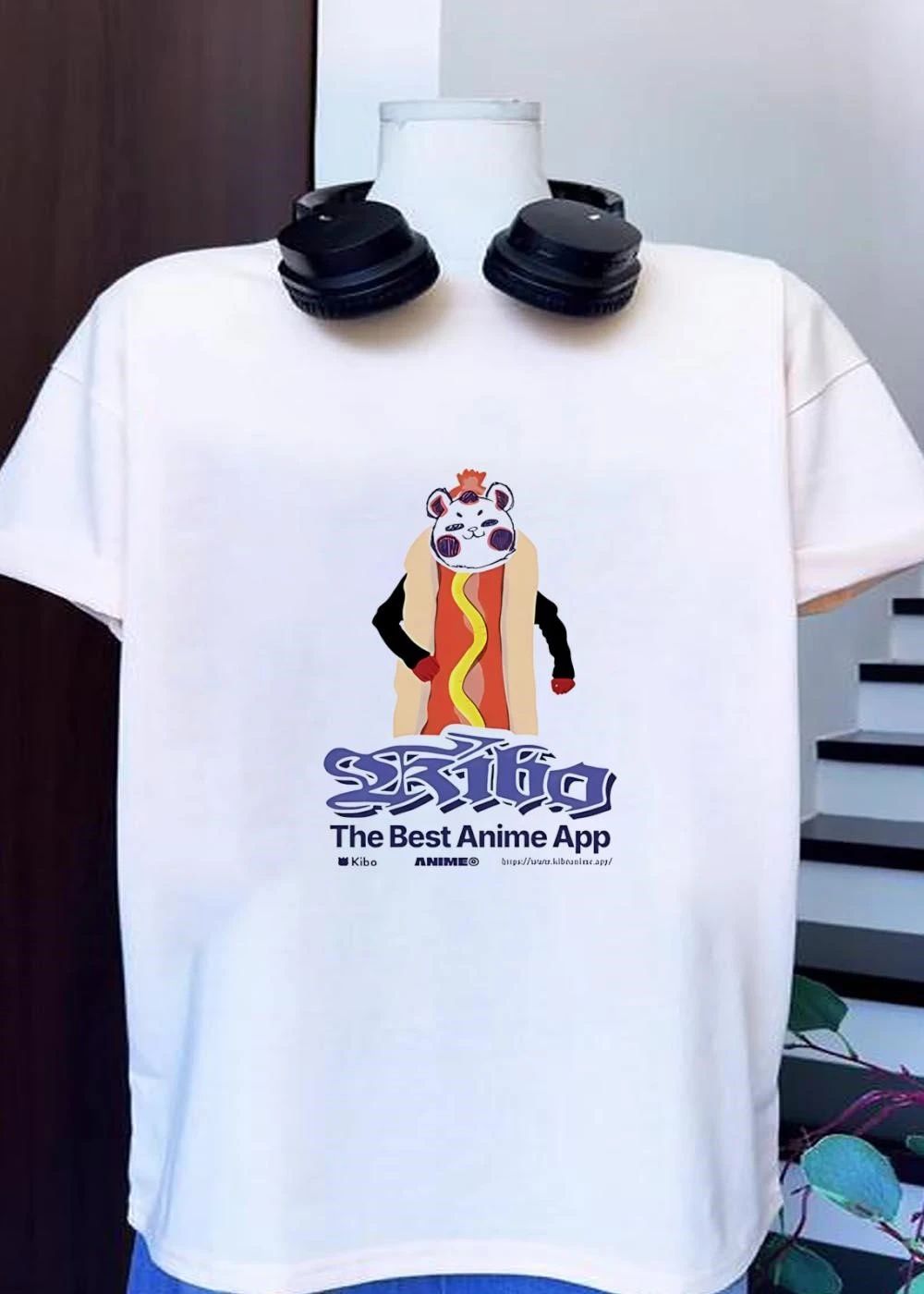 Kibo Anime App Hot Dog Mascot the Best Anime App Slogan Shirt