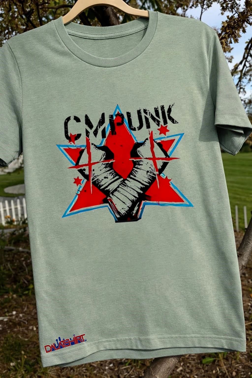 CM Punk Crossed Fists Star Logo Professional Wrestling shirt