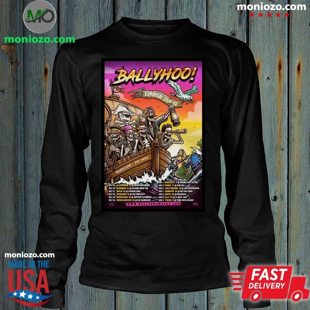 Original New BALLYHOO! European Tour 2026 Poster Shirt