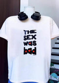Omighty ‘the Sex Was Bad’ Glitter Hearts Graphic Shirt