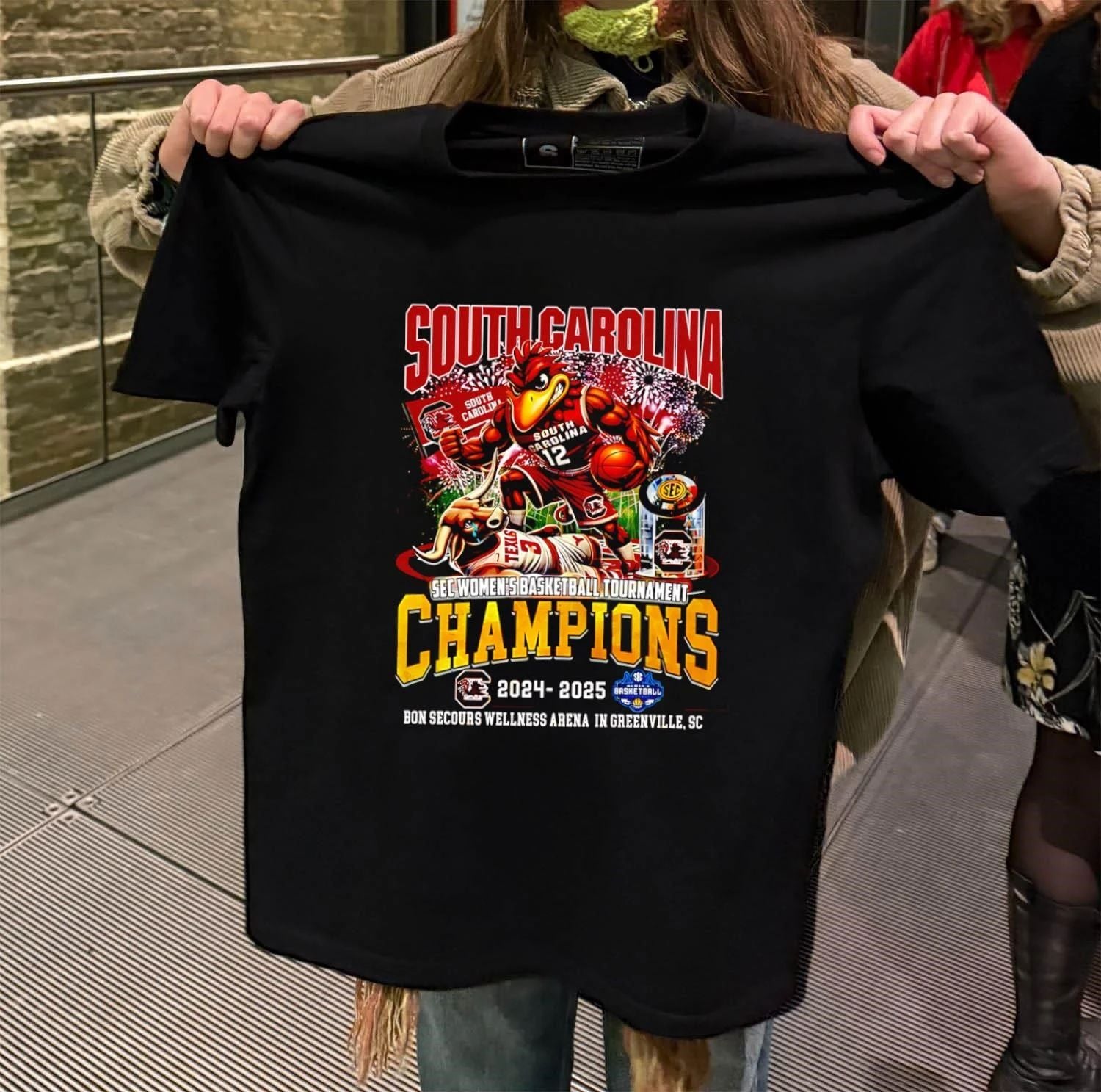 South Carolina Gamecocks SEC Women’s Basketball Tournament Champions 2024-2025 graphic shirt