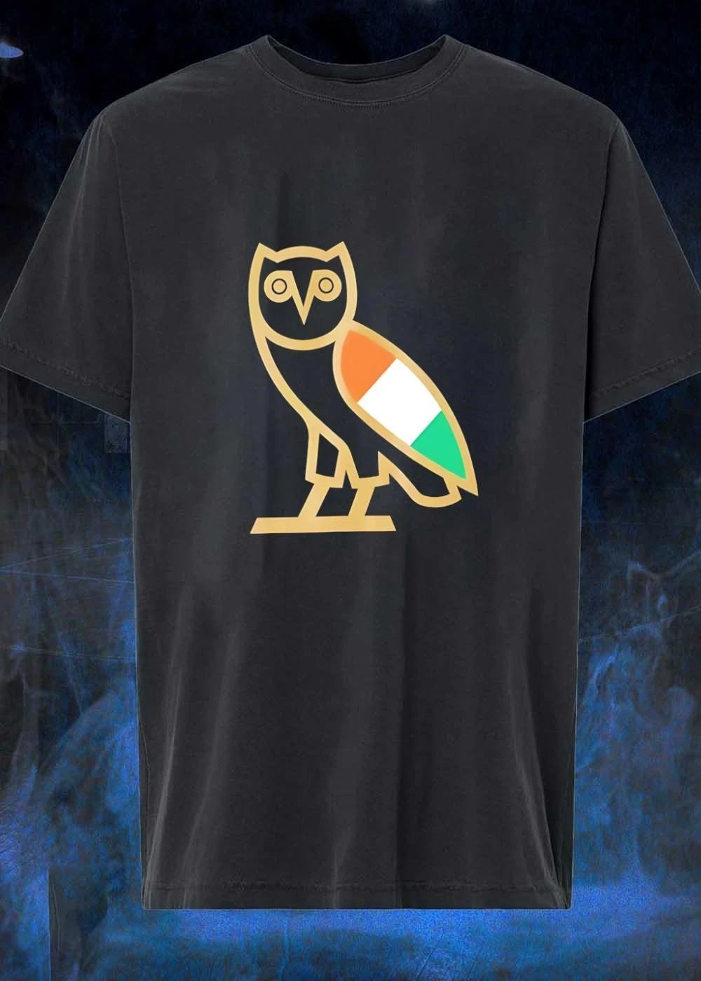 OVO Owl Gold Outline Irish Flag shirt