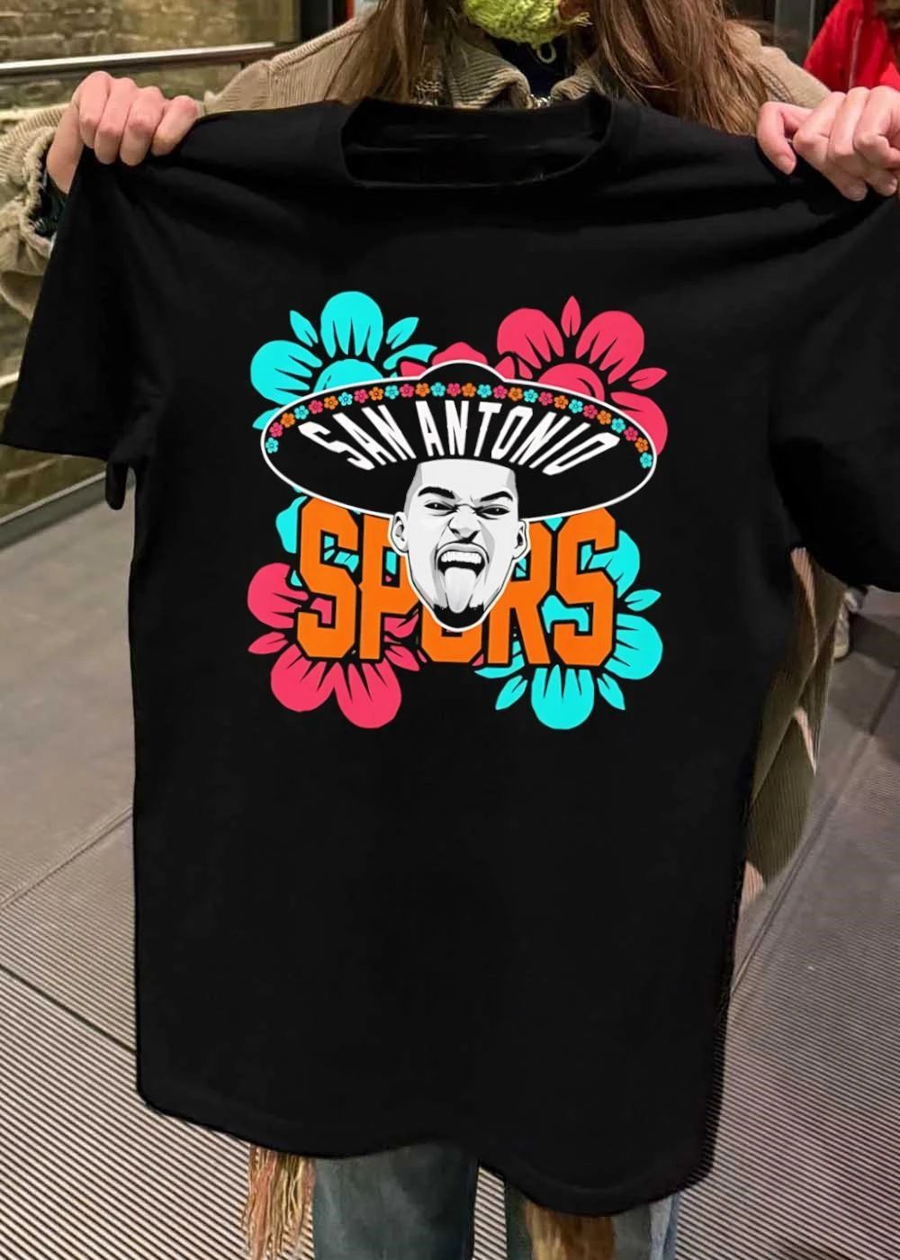 San Antonio Spurs Victor Wembanyama Sombrero Flower shirt