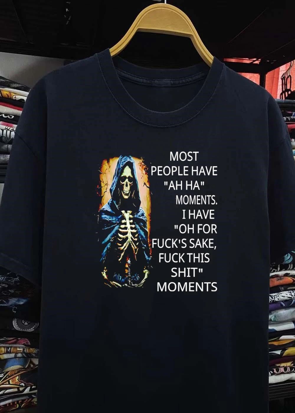 Most People Have Ah Ha Moments Grim Reaper Skeleton Humor shirt