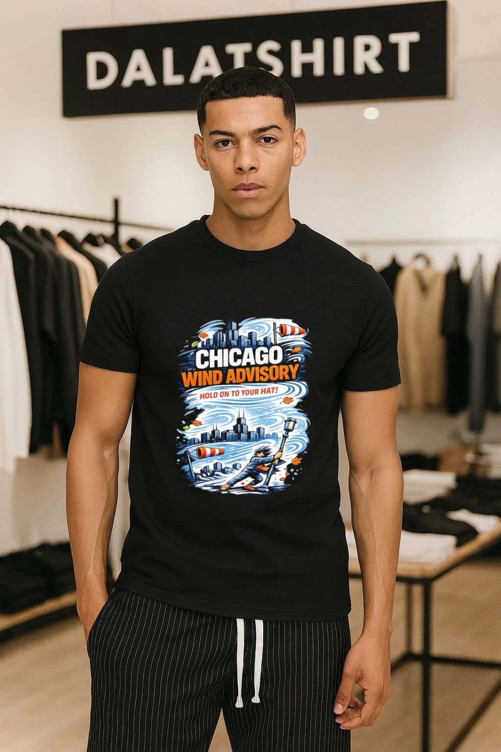 Chicago Wind Advisory Hold On To Your Hat shirt