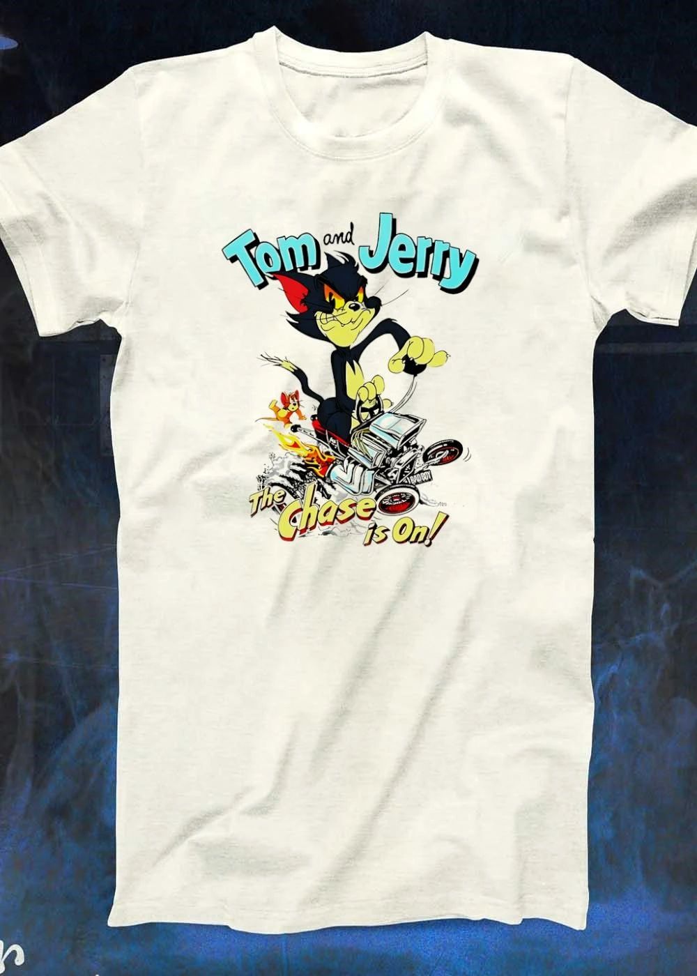 Tom And Jerry The Chase Is On Hot Rod T-Shirt