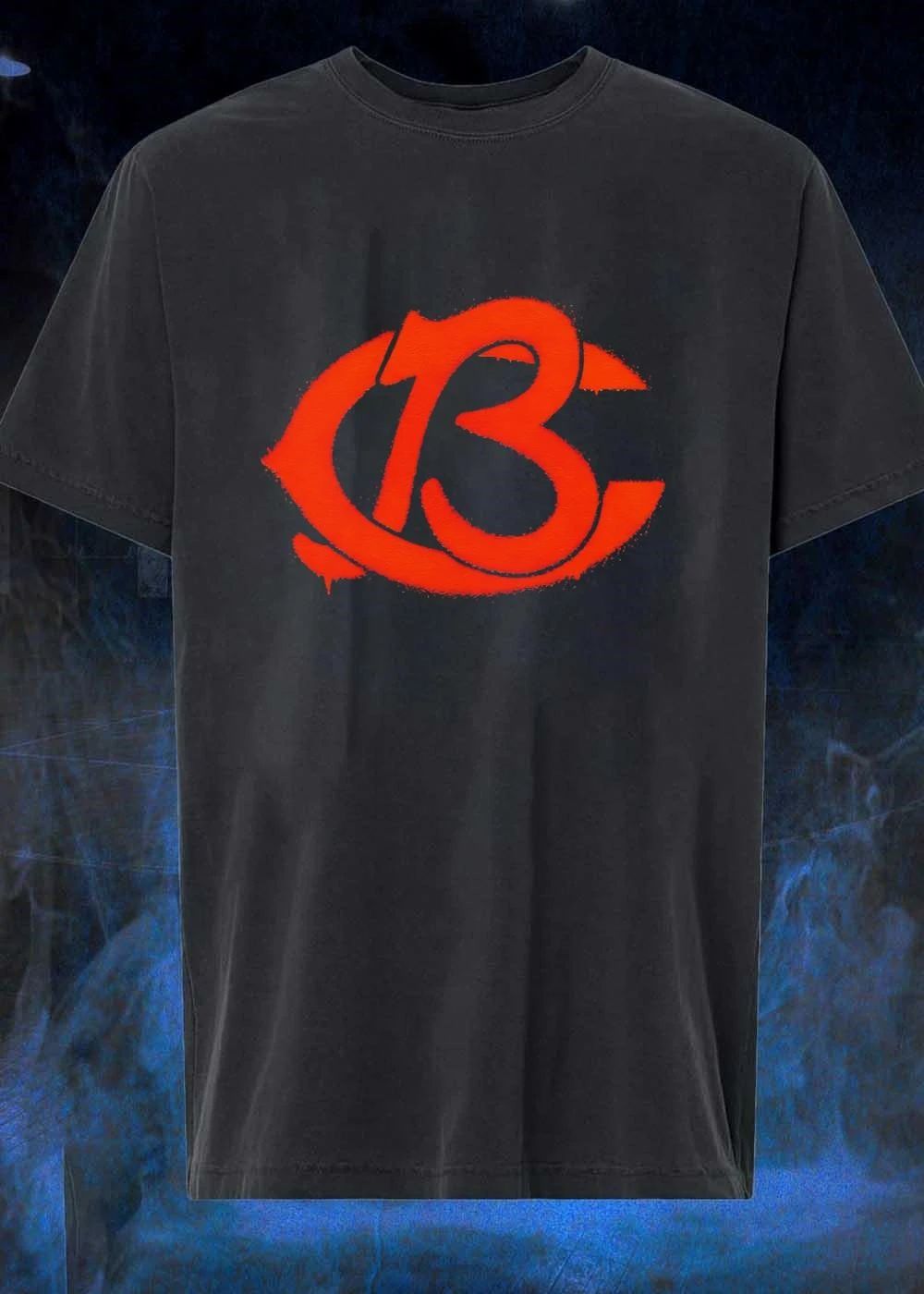 Orange Graffiti C13B Logo T-Shirt