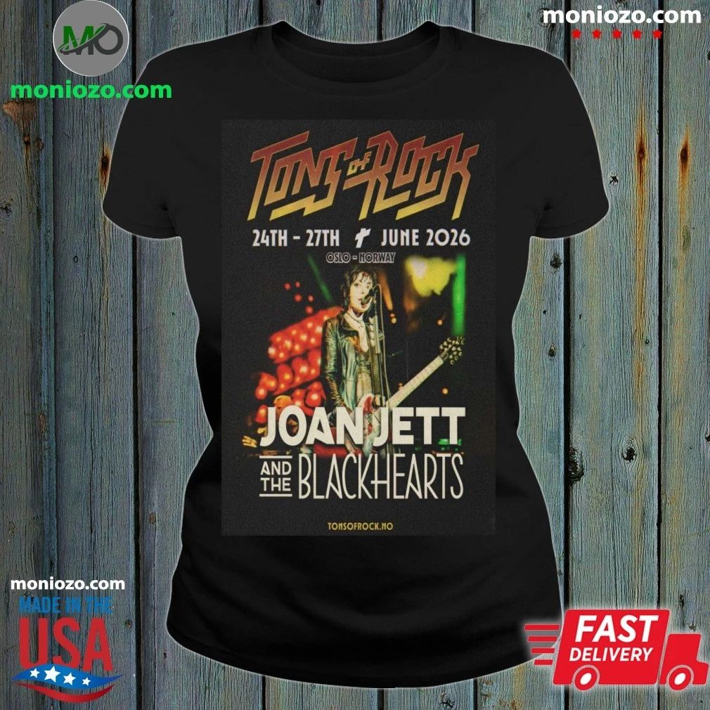 Tons of Rock x Joan Jett and The Blackhearts June 24-27 2026 Oslo, Norway Poster Shirt