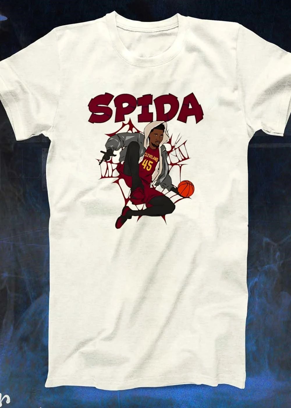 SPIDA Cleveland 45 Donovan Mitchell Spider Web Basketball shirt