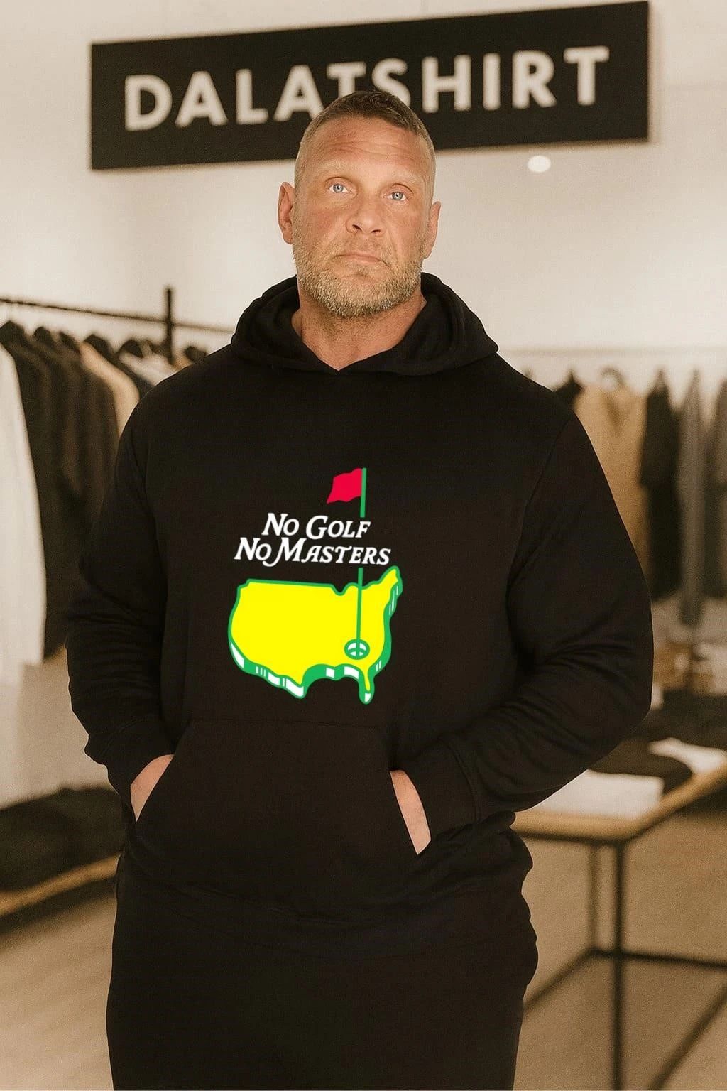 No Golf No Masters Peace Sign Golf Hole Masters Parody US Map T-Shirt