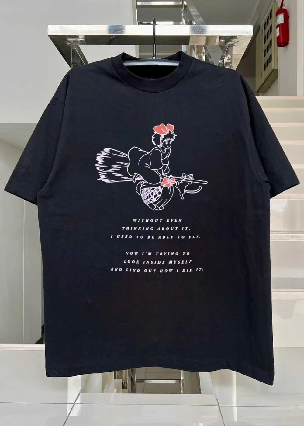 Kiki Delivery Service Flying Broom Magic Cat shirt