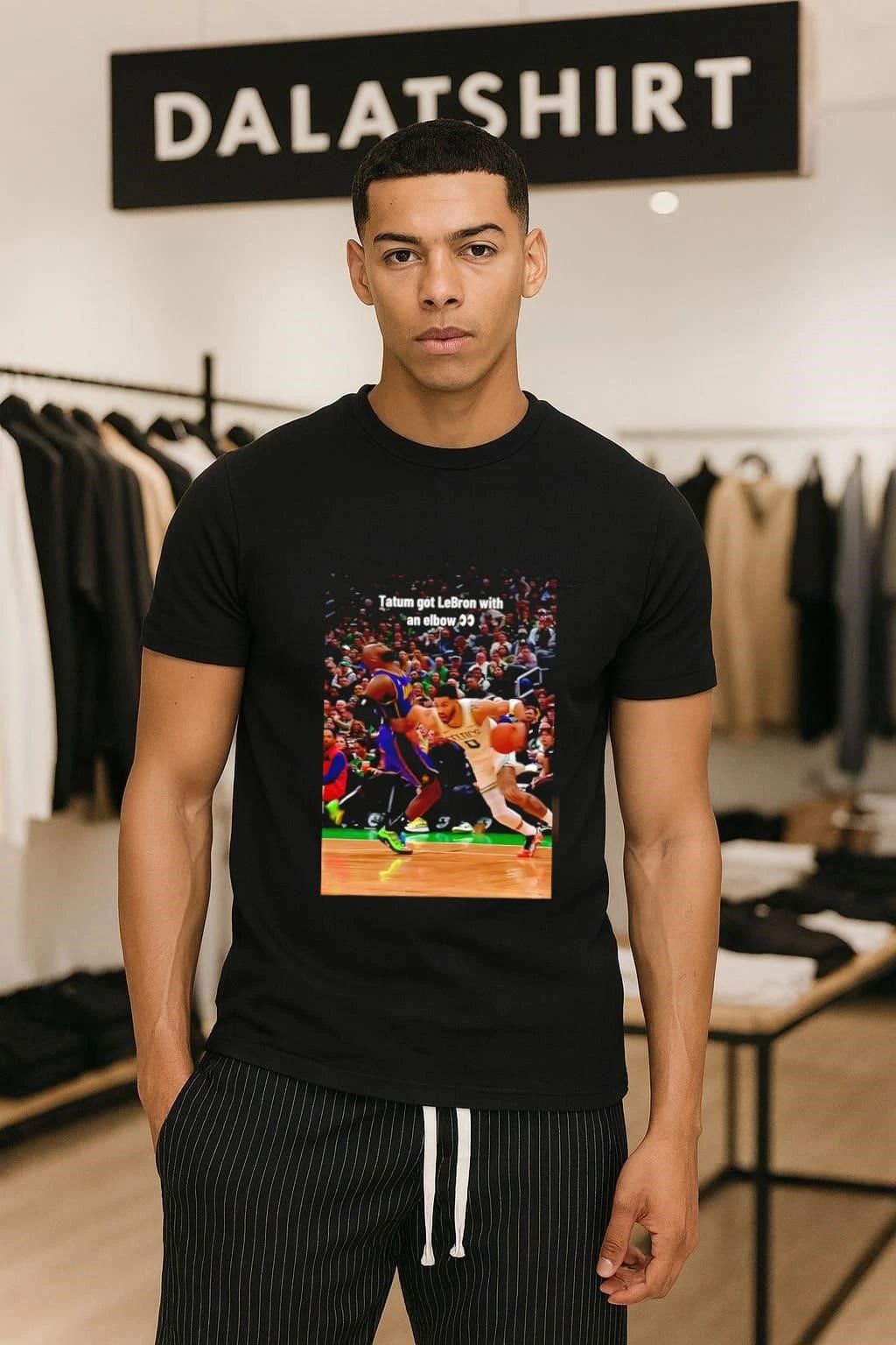 Tatum got LeBron with an elbow shirt