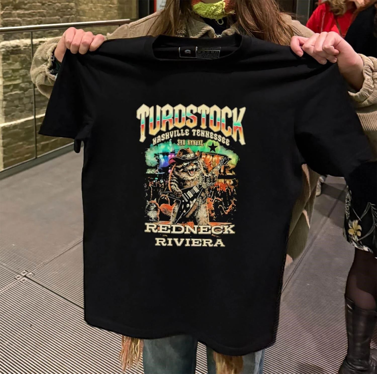 2026 Redneck Riviera Wearing Turdstock cat shirt