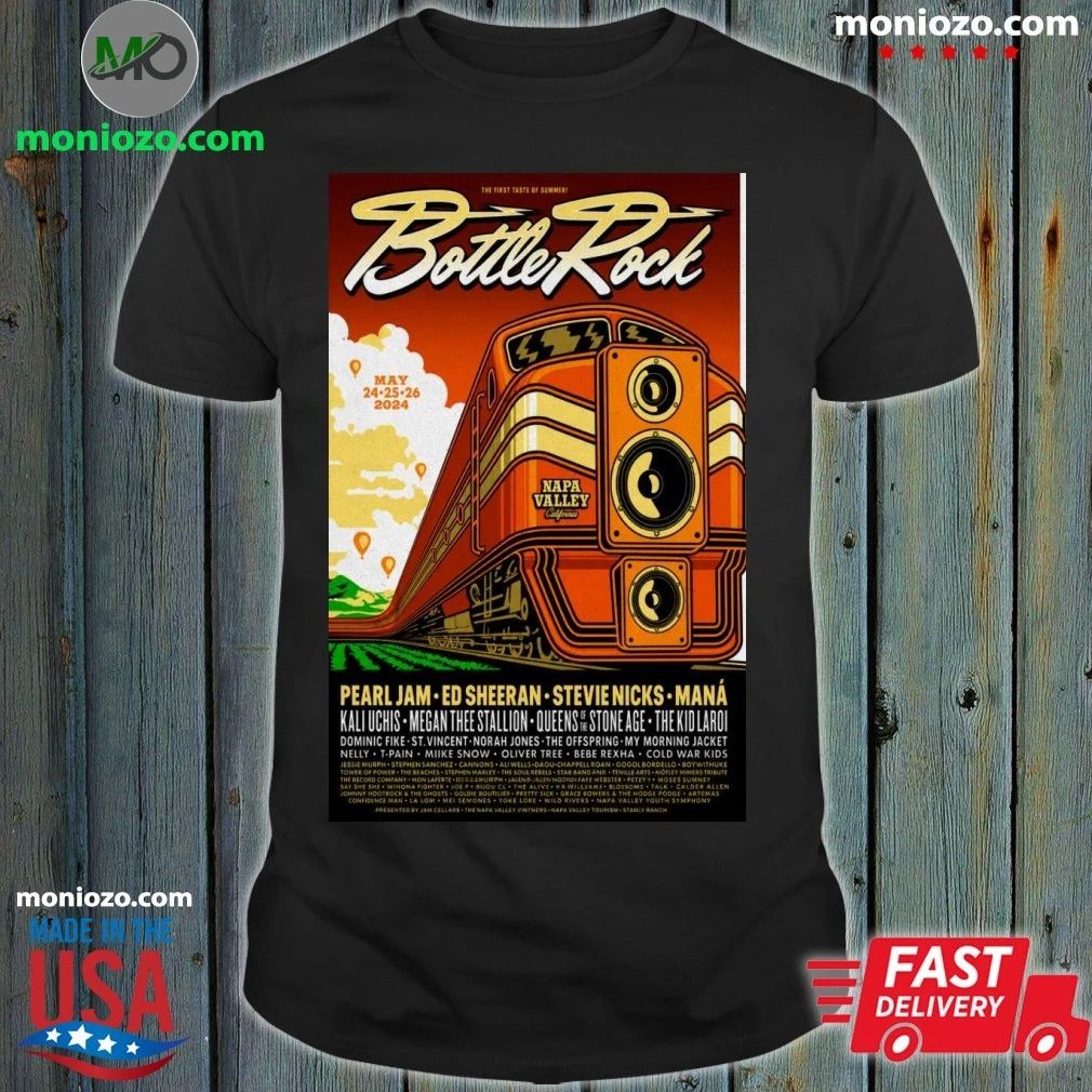 Original BottleRock Napa Music Hall in Napa, CA May 22-26 2026 Poster Shirt