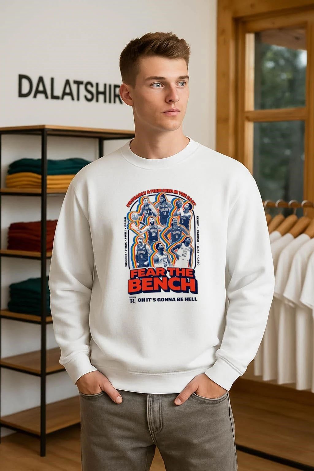 Fear The Bench Oklahoma City Thunder Basketball Players Four Seed In The East shirt