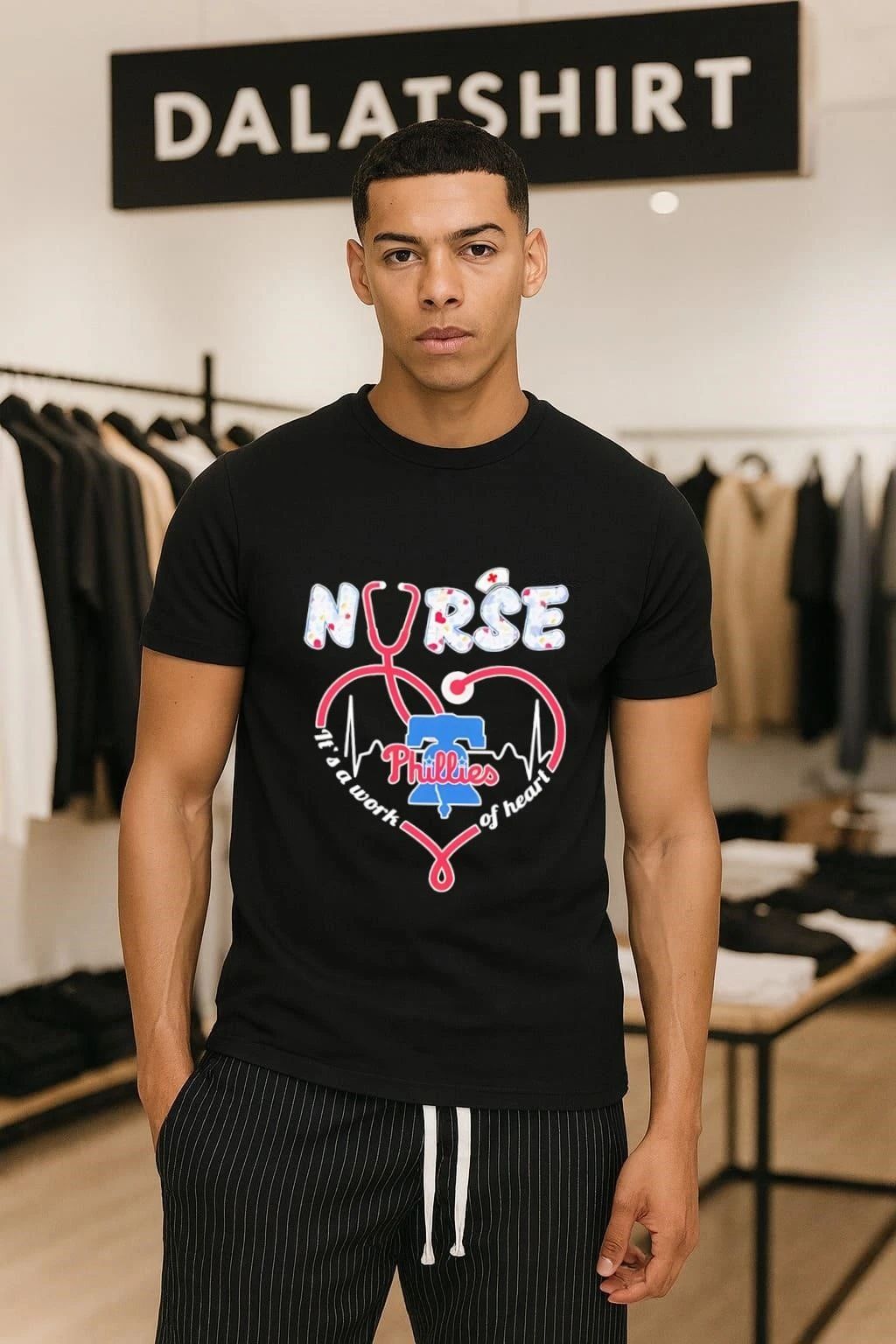 Philadelphia phillies nurse it’s a work of heart stethoscope shirt