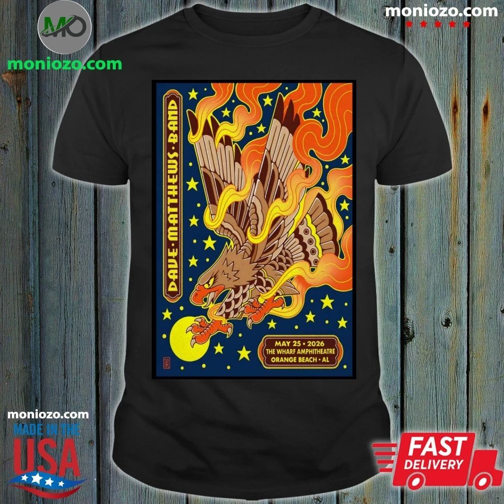 Original Dave Matthews Band The Wharf Amphitheater in Orange Beach, AL May 25 2026 Poster Shirt
