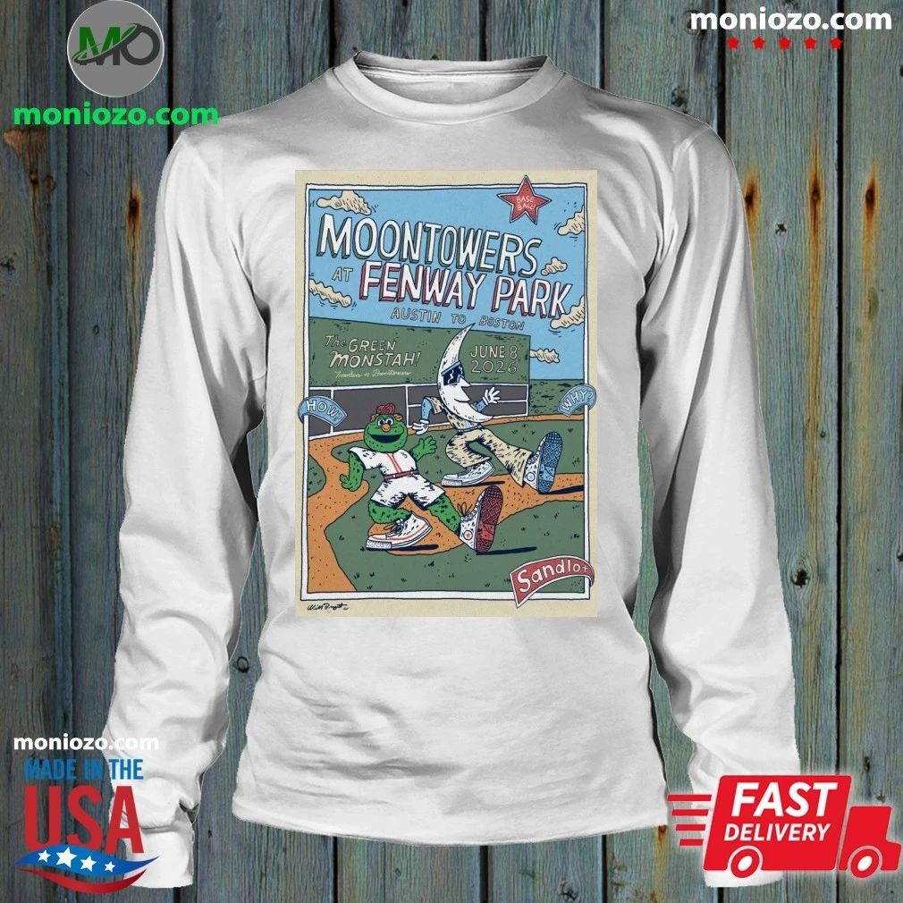 Original Moontowers at Fenway Park Austin To Boston June 8, 2026 Poster Shirt