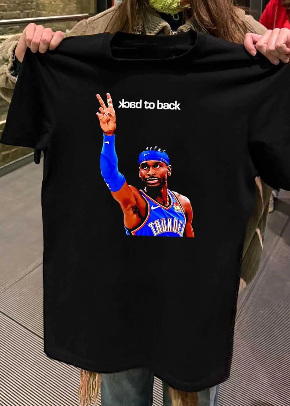 Shai Gilgeous-Alexander Two Back To Back Thunder T-Shirt