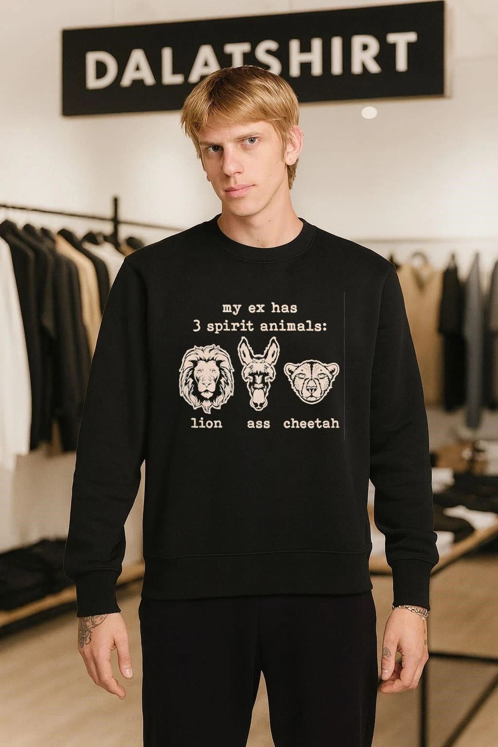 My ex Has 3 spirit animals Lion Ass Cheetah shirt
