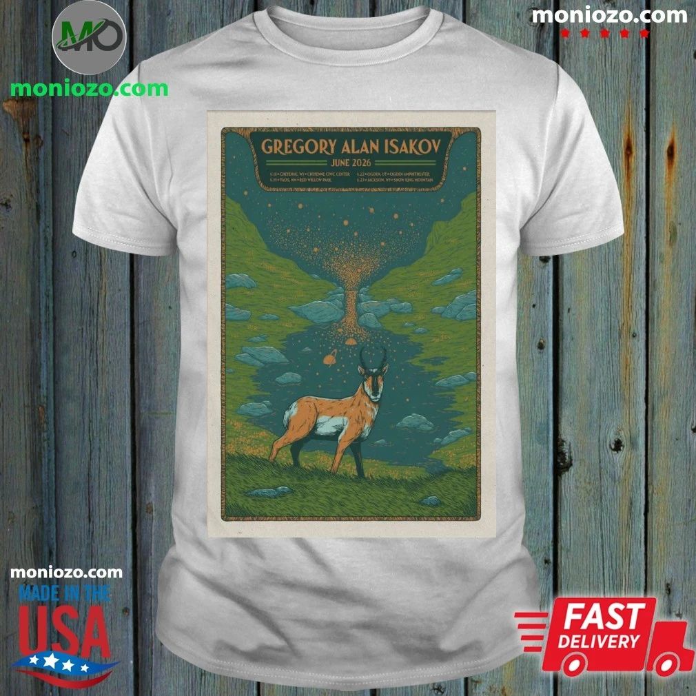 Original Gregory Alan Isakov 6 19 2026 Taos NM Poster Graphic T-Shirt