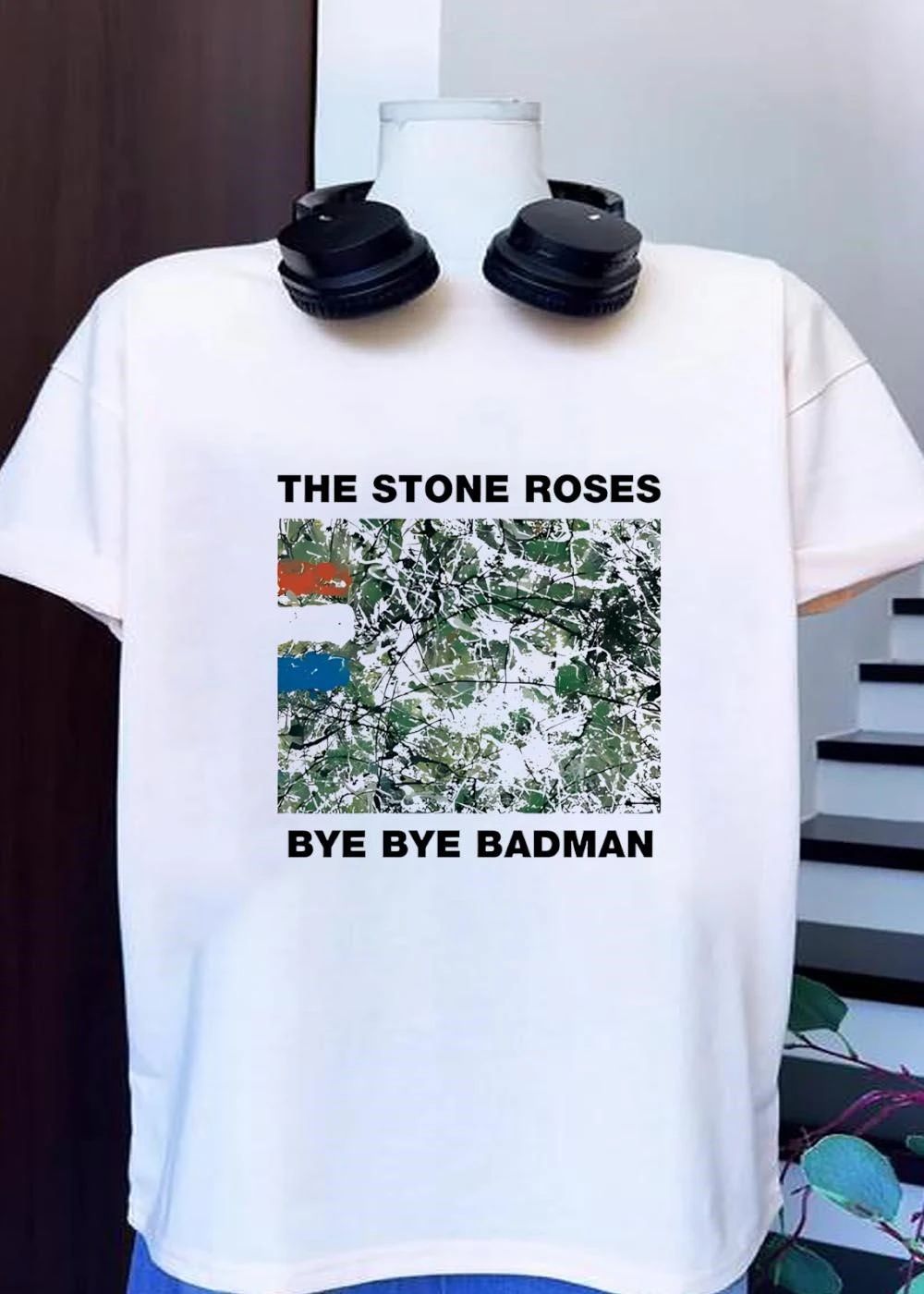 The Stone Roses Bye Bye Badman Single Cover Art Madchester Icon Abstract Paint Splatter French Flag Protest Music Timeless Classic 2026 Shirt