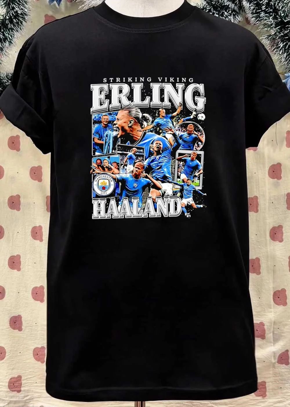 Erling Haaland Manchester City Striking Viking Celebration T-Shirt