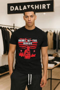 Home Of The Brave Soldier Military US Flag shirt