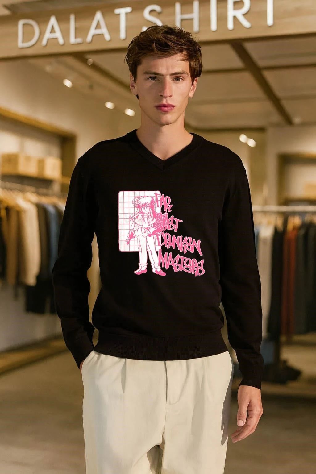 Far East Drunken Masters Anime Girl Pink Graffiti shirt