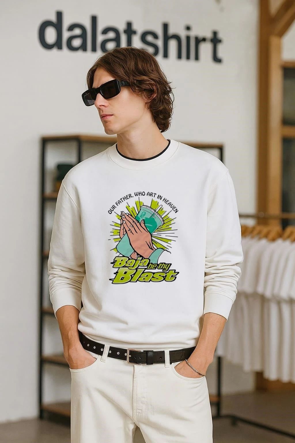 Our Father Who Art In Heaven Baja Be Thy Blast Taco Bell shirt