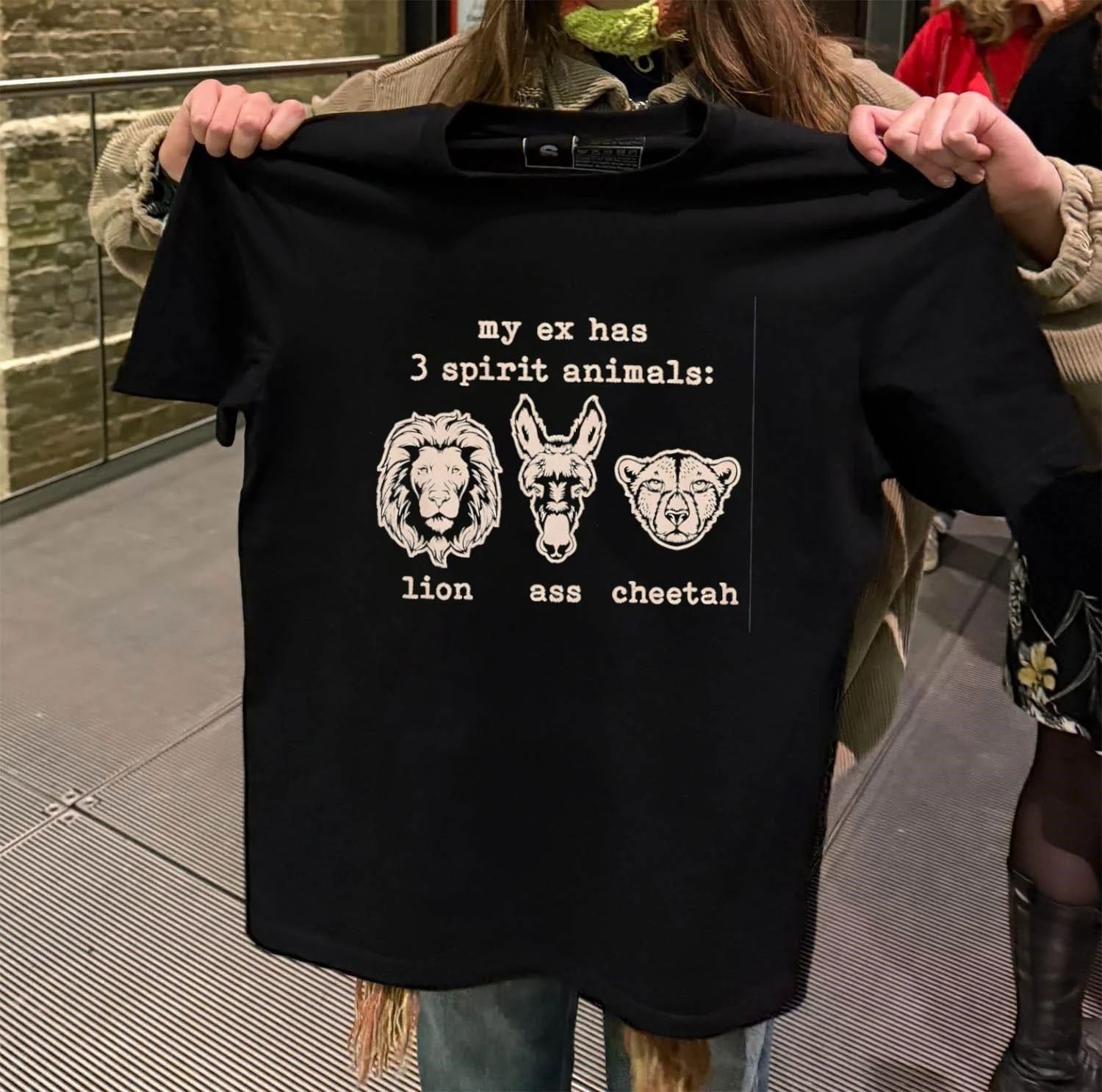 My ex Has 3 spirit animals Lion Ass Cheetah shirt
